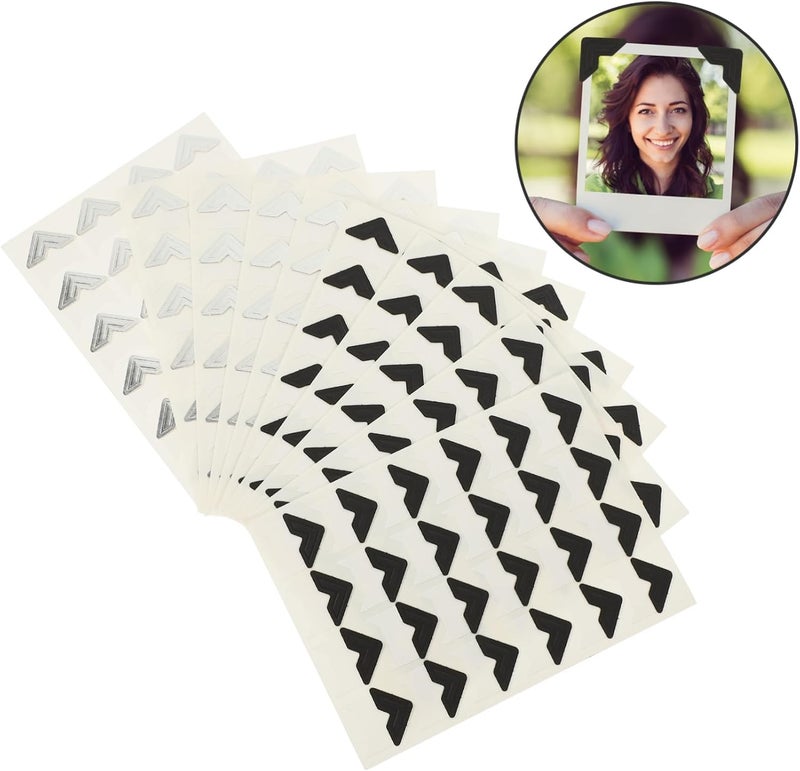 NUOBESTY 10 Sheets Photo Corners Stickers Self Adhesive Mounting Corners for Scrapbooking Journaling and Photo Albums Total Each - Image 4