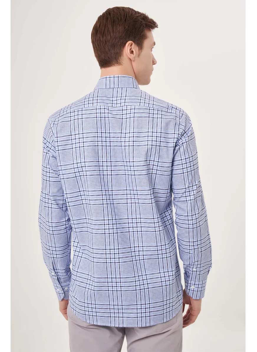 Bisse Men's Regular Fit Pasha Collar Sports Shirt BLUE GM23Y231031_D35