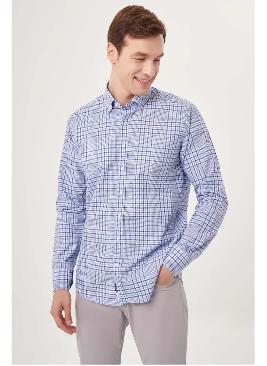 Bisse Men's Regular Fit Pasha Collar Sports Shirt BLUE GM23Y231031_D35