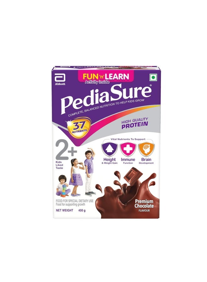 بدياشور مسحوق مشروب "بيدياشور" (PediaSure) للصحة والتغذية ودعم نمو الأطفال - 400 جم (شوكولاتة فاخرة) - Image 1