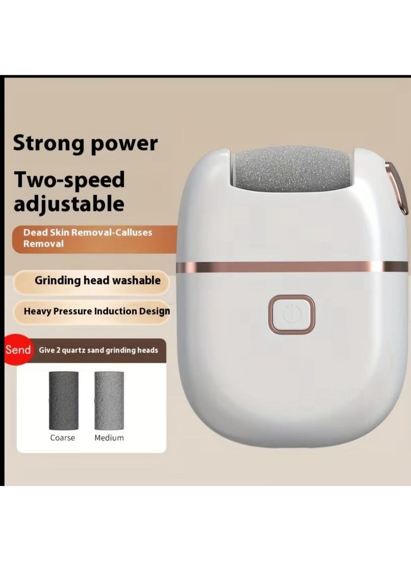 Electric foot scrubber with two replacement heads – removes dead skin and softens heels – complete foot care - Image 5