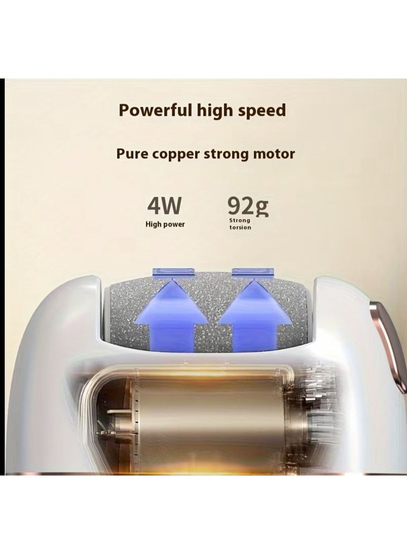 Electric foot scrubber with two replacement heads – removes dead skin and softens heels – complete foot care - Image 4