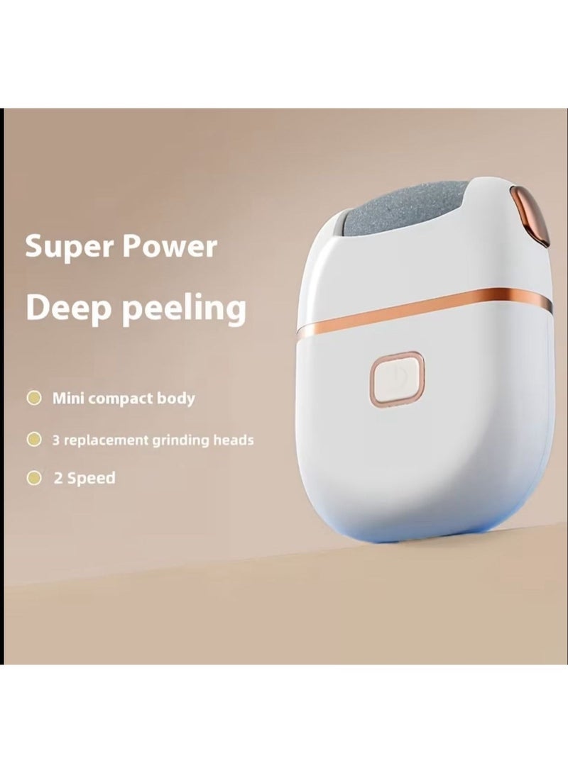 Electric foot scrubber with two replacement heads – removes dead skin and softens heels – complete foot care - Image 2