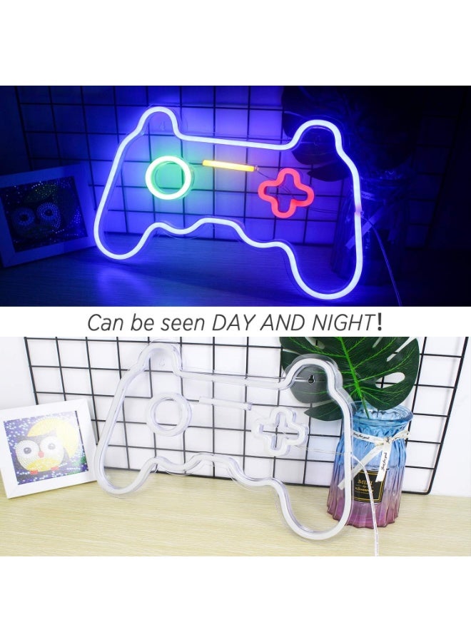 الروهيت لافتات نيون LED على شكل لوحة ألعاب لتزيين الحائط، متعددة الألوان 27.5 × 41 سم - Image 4