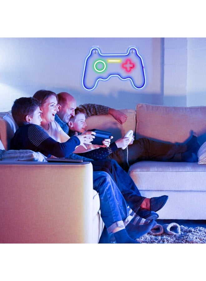 الروهيت لافتات نيون LED على شكل لوحة ألعاب لتزيين الحائط، متعددة الألوان 27.5 × 41 سم - Image 5