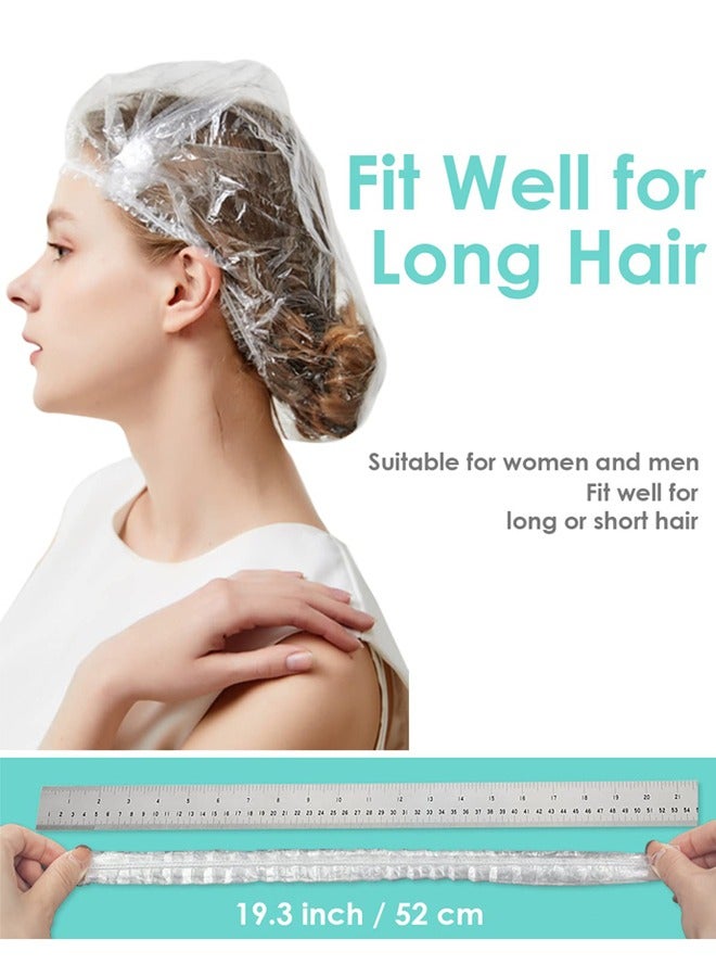 100PCS Disposable Shower Caps, lengthening and Thickening Hair Caps for Hair Dyeing Assistance, Hotel and Hair Salon, Home Use, Portable Travel (Size 20.5"/52cm） - Image 2