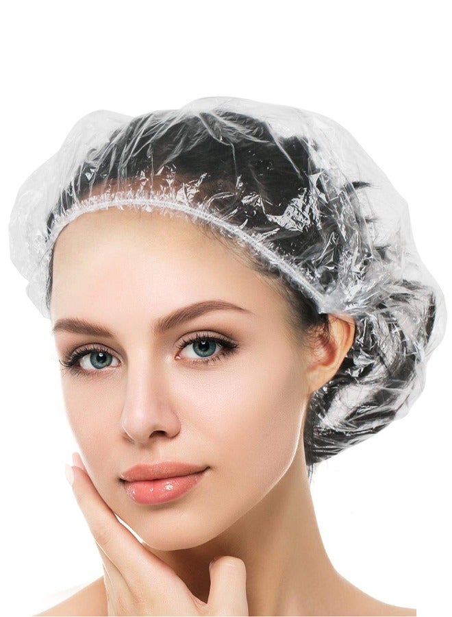 100PCS Disposable Shower Caps, lengthening and Thickening Hair Caps for Hair Dyeing Assistance, Hotel and Hair Salon, Home Use, Portable Travel (Size 20.5"/52cm） - Image 1