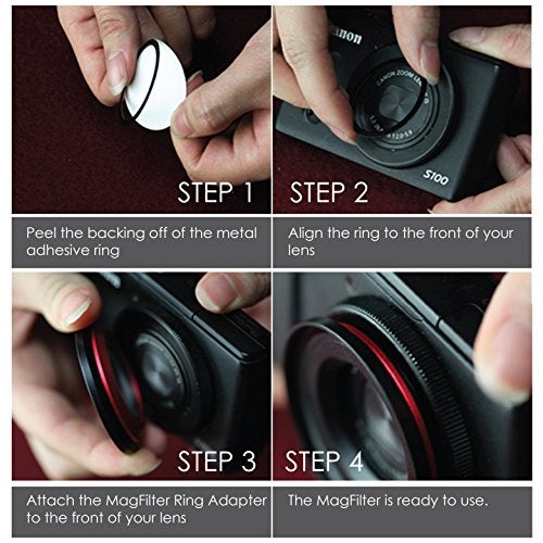 Kamerar MagFilter 52mm Threaded Adapter Ring with Carrier Bag, Magnetic Lens Filter Adapter Rings for Sony RX100 IV, V, VI, VII, Canon G5X Mark I II G7X Mark I II III G9X, Nikon, and Panasonic - Image 3