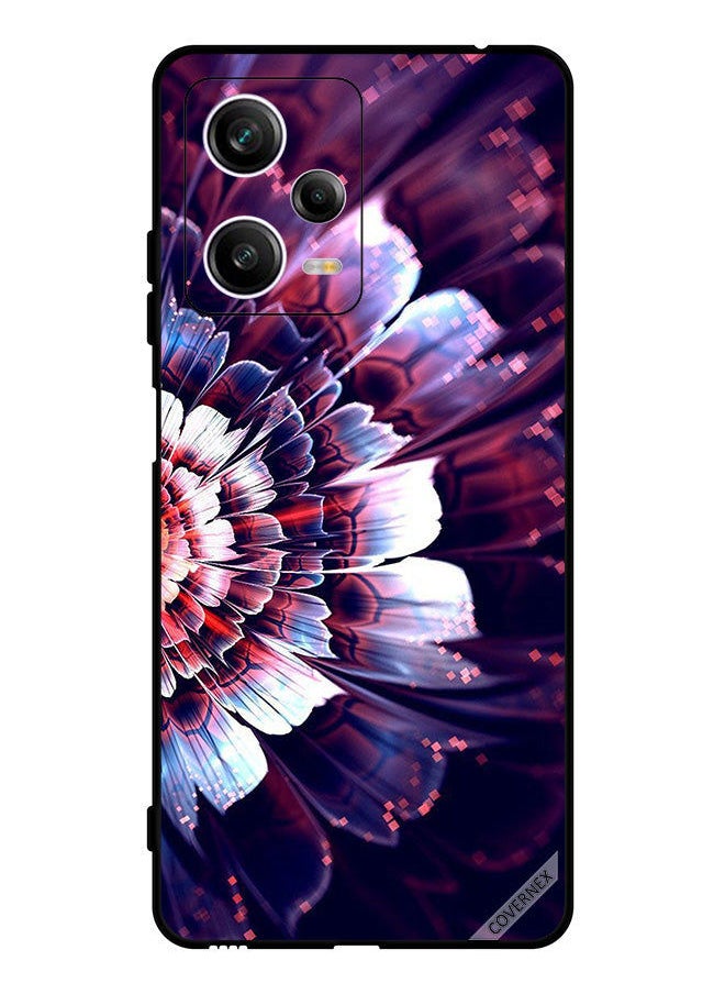 Covernex Protective Case Cover For Xiaomi Redmi Note 12 Pro Reflected Big Flower On Left Side  - Image 1