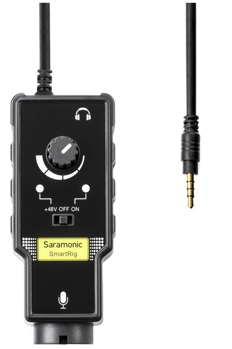 Saramonic Smartrig II XLR Microphone & 6.3mm Guitar Adapter with Phantom Power Preamp Amplifier for iPhone 8 8 plus 7 7 plus 6 iPad iPod, Android Smartphone and Guitar - Image 1