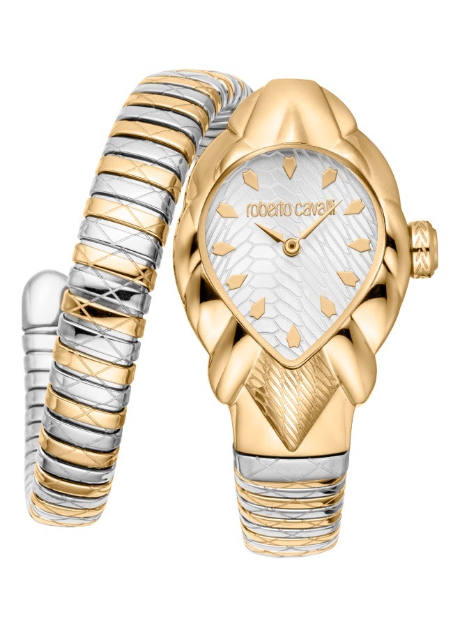 roberto cavalli روبرتو كافالي RC5L110M0065 - ساعة كوارتز نسائية من الفولاذ المقاوم للصدأ 3 عقارب - Image 1