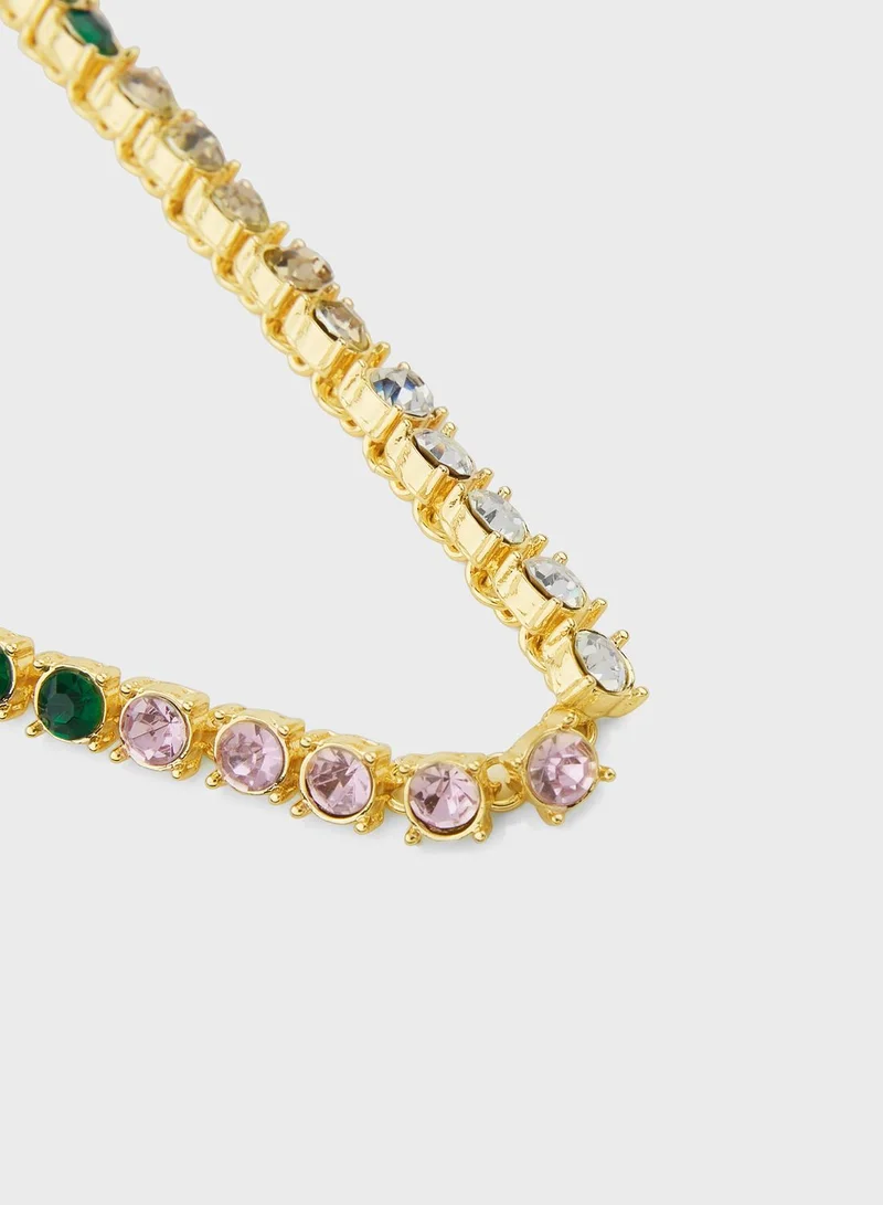 ايلا ليمتد اديشن Multicolor Embellished Choker