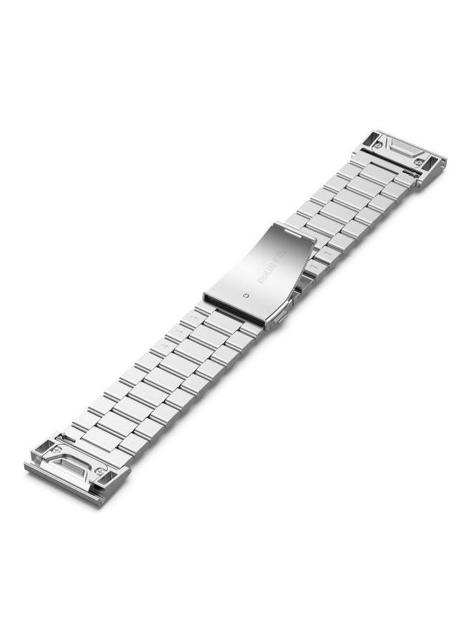 NIBEMINENT Stainless Steel Strap For Garmin Fenix 5 And 5S Silver - Image 3