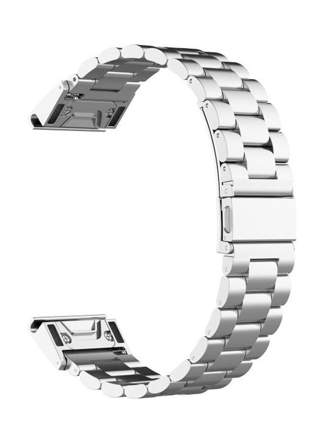 NIBEMINENT Stainless Steel Strap For Garmin Fenix 5 And 5S Silver - Image 2