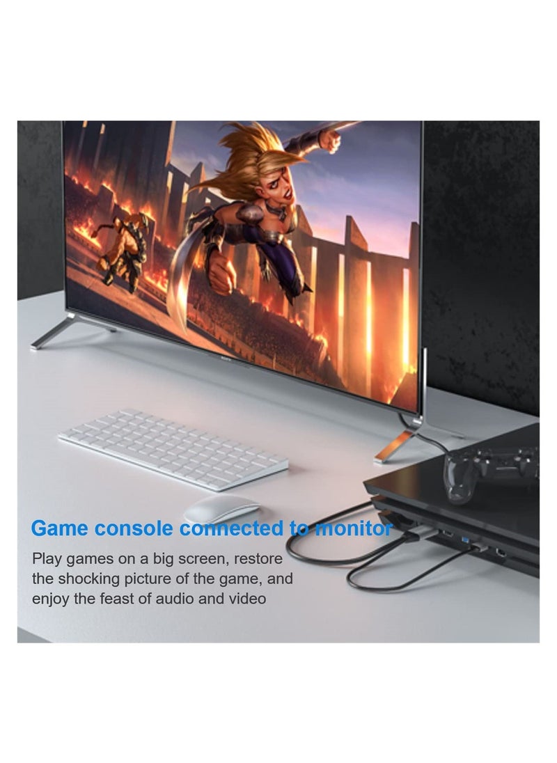 SYOSI - HDMI to Displayport Cable 6.6ft 4K@60Hz, HDMI 2.0 Male to DP 1.2 Male Converter for Xbox One/PS4/PS5/NS Compatible with VESA Dual-Mode DisplayPort 1.2 - Image 1