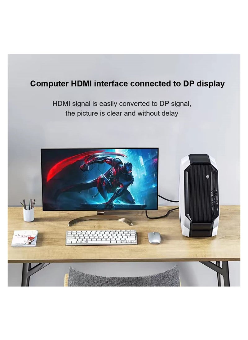 SYOSI - HDMI to Displayport Cable 6.6ft 4K@60Hz, HDMI 2.0 Male to DP 1.2 Male Converter for Xbox One/PS4/PS5/NS Compatible with VESA Dual-Mode DisplayPort 1.2 - Image 1