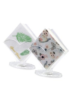 KASTWAVE Acrylic Napkin Holder Decorative Clear Beverage for Bathroom Kitchen Dining Table Coffee Filter Hotel Restaurant décor 2 Pack  - Image 1