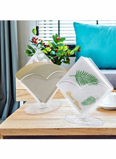 KASTWAVE Acrylic Napkin Holder Decorative Clear Beverage for Bathroom Kitchen Dining Table Coffee Filter Hotel Restaurant décor 2 Pack  - Image 5
