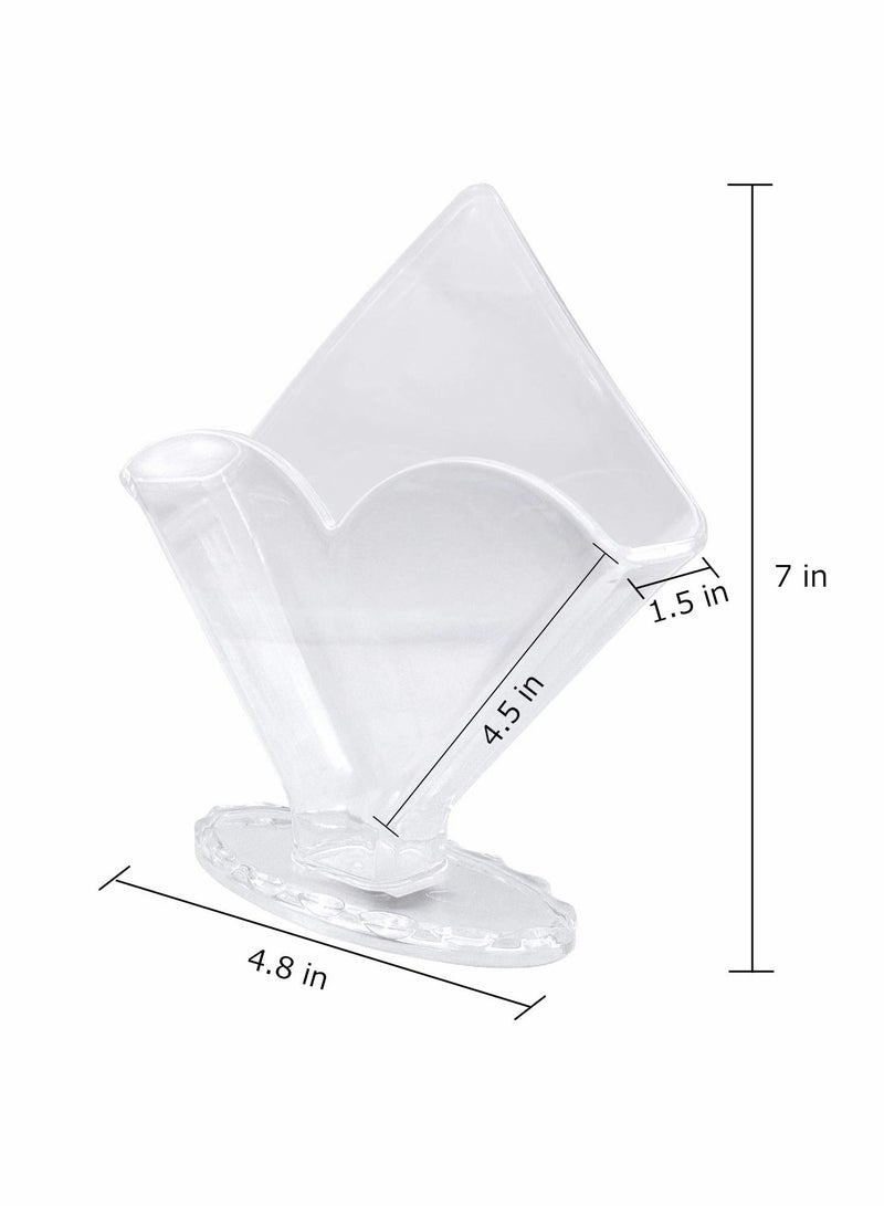 Acrylic Napkin Holder Decorative Clear Beverage for Bathroom Kitchen Dining Table Coffee Filter Hotel Restaurant décor 2 Pack