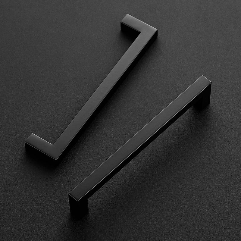 Ravinte 25 Pack 6-1/4 Inch Square Cabinet Handles - Matte Black Stainless Steel Drawer Pulls for Kitchen Hardware - Image 2
