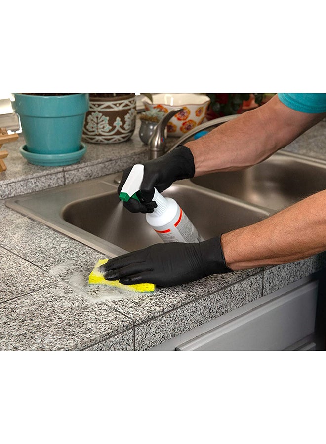 100-Piece Disposable Nitrile Gloves Set Black L - Image 2