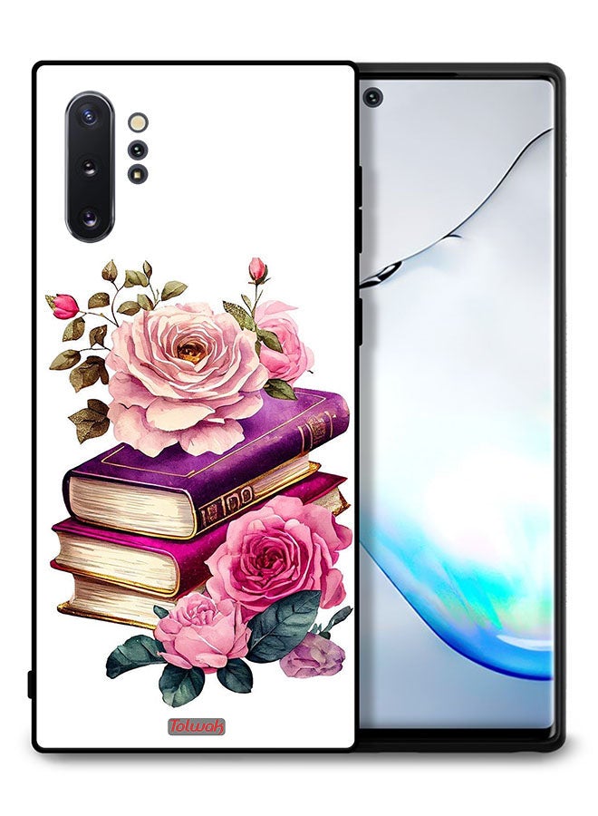 Tolwak Samsung Galaxy Note 10 Plus 4G Protective Case Cover Roses And Books - Image 1