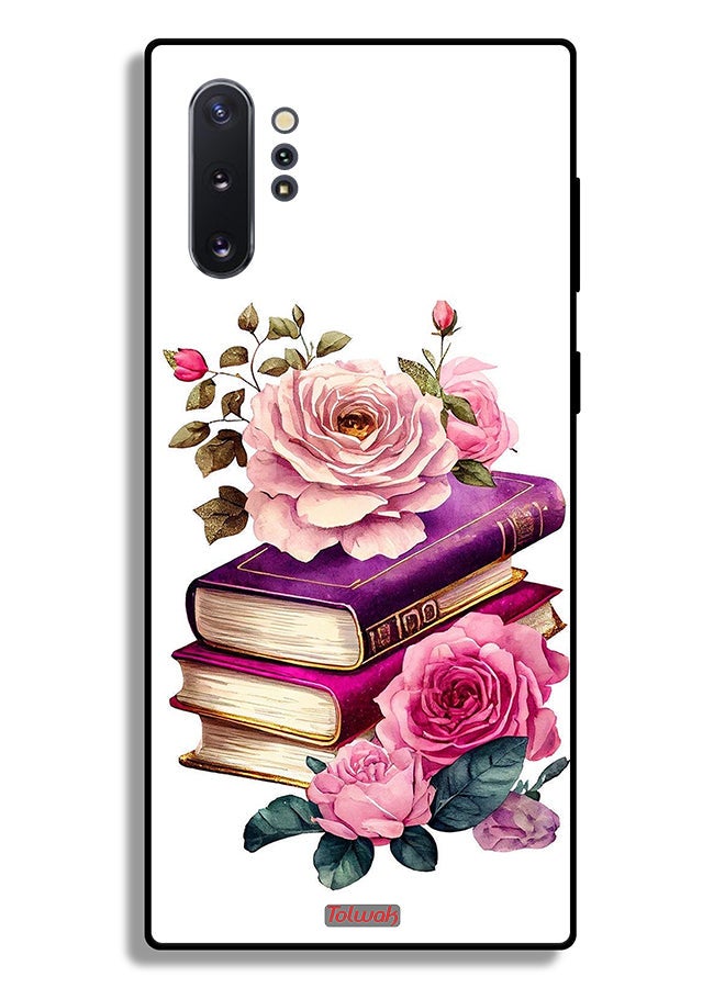 Tolwak Samsung Galaxy Note 10 Plus 4G Protective Case Cover Roses And Books - Image 2