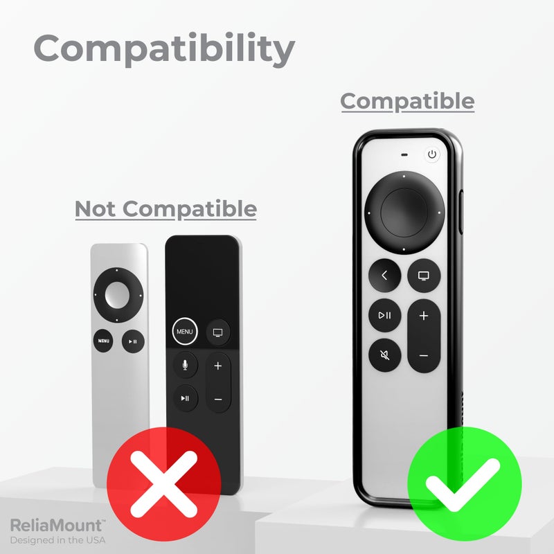 ReliaMount Case for Apple TV Remotes â€“ Premium Drop Protection and Comfortable to Hold â€“ Designed in USA (Premium Black with Soft Microfiber Lining) - Image 5