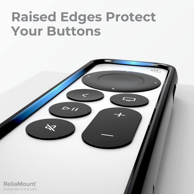 ReliaMount Case for Apple TV Remotes â€“ Premium Drop Protection and Comfortable to Hold â€“ Designed in USA (Premium Black with Soft Microfiber Lining) - Image 3