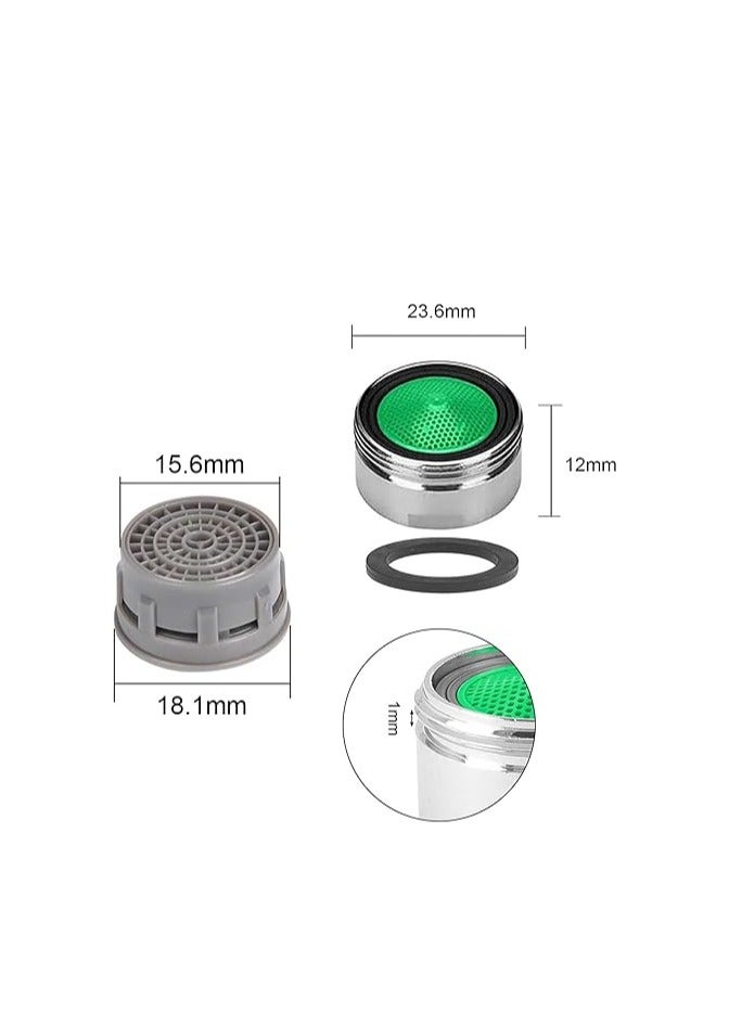 M18 / M20 / M22 / M24 / M28 x 4pcs Sink Faucets and Faucet Filters, ABS Filter Nozzle Aerator, for Kitchen and Bathroom Faucets - Male Nut 12pcs - Image 2