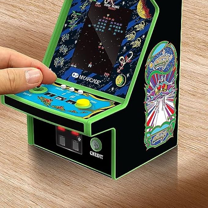 GALAGA MICRO PLAYER PRO: 2 GAMES IN 1, MINI ARCADE MACHINE, FULLY PLAYABLE, 6.75 INCH COLLECTIBLE, COLOR DISPLAY - Image 4