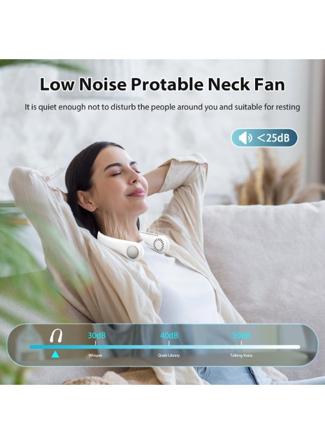 Portable Bladeless Neck Fan, Hands-Free 360° Cooling with 3 Wind Speeds, USB Rechargeable - Image 4
