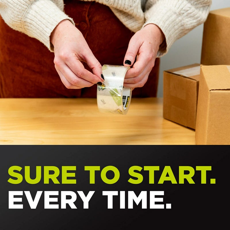3M Scotch Sure Start Shipping Packaging Tape, 1.88" x 54.6 yd, Designed for Packing, Shipping and Mailing, Quiet Unwind, No Splitting or Tearing, 3" Core, Clear, 3 Rolls (3450-3) - Image 3