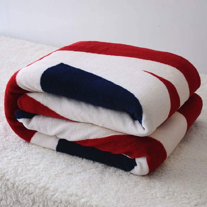 ABREEZE Soft Union Jack Throw Blanket Sherpa Fleece Throws Super Comfy Blanket Comfort Caring Gift Blanket 51"x63" - Image 2