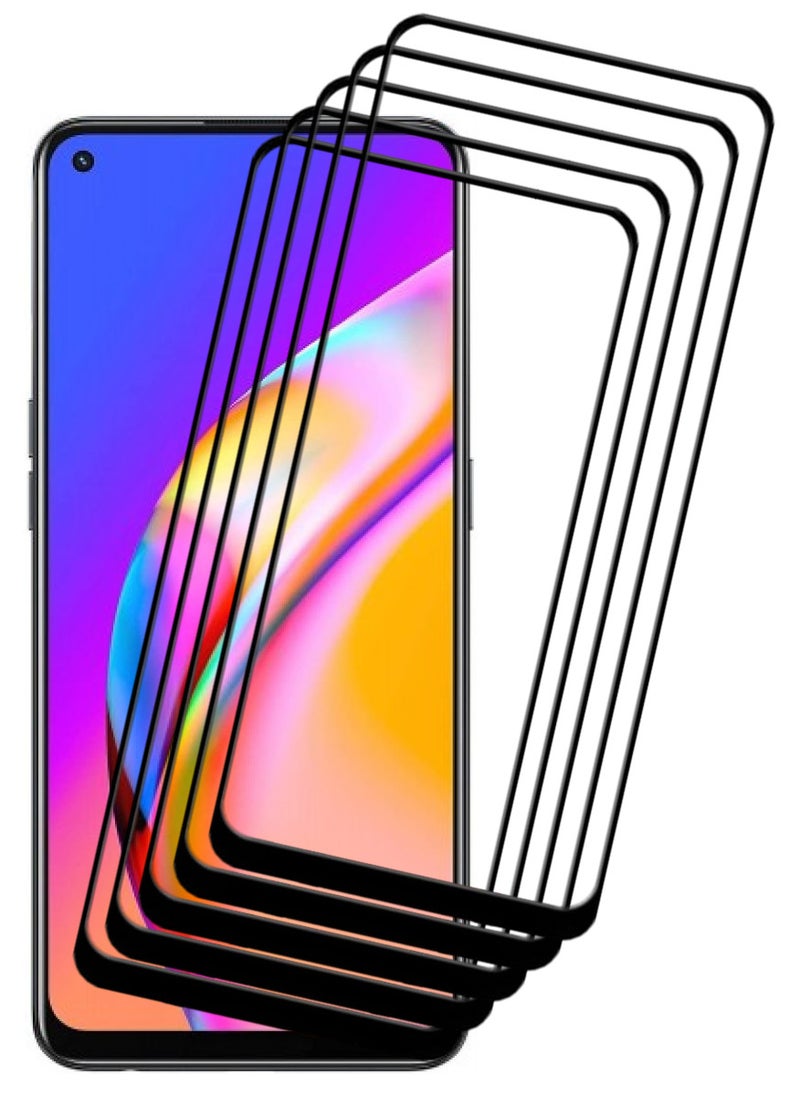 ACLIX 5 Pieces Antistatic ESD Dustproof Premium Quality High Definition Tempered Glass Screen Protector Designed For Oppo A94 - Image 1