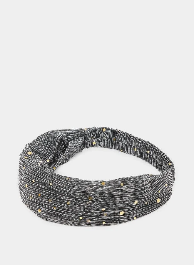 Styli Metallic Plisse Headband