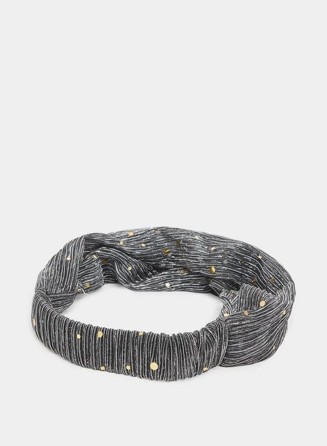 Styli Metallic Plisse Headband