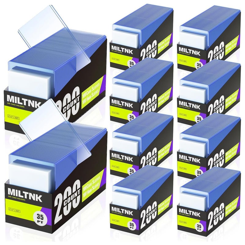 MILTNK 2000 Pack Hard Card Sleeves Plastic Card Sleeves Baseball Sports Trading PKM Cards Holder Protectors 1000 Hard Sleeve 1000 Soft Sleeve - Image 2