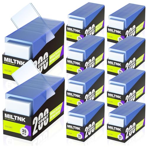 MILTNK 2000 Pack Hard Card Sleeves Plastic Card Sleeves Baseball Sports Trading PKM Cards Holder Protectors 1000 Hard Sleeve 1000 Soft Sleeve - Image 1