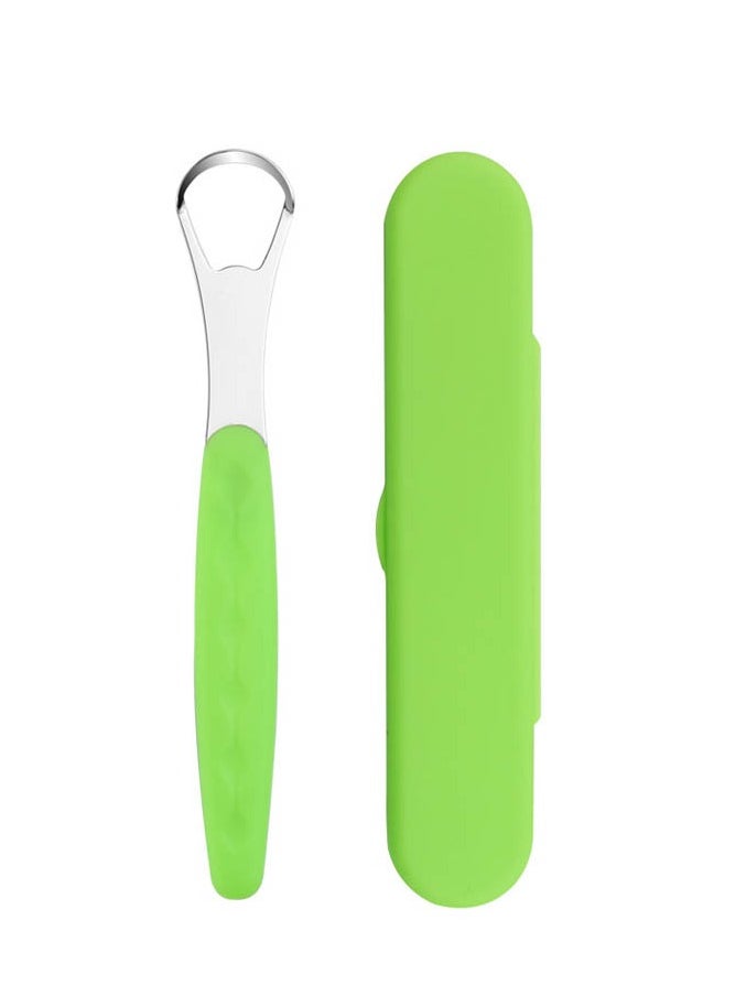 INSENSE - Tongue scraper, stainless steel hollow tongue cleaner, tongue brush tongue scraper with box - Image 1