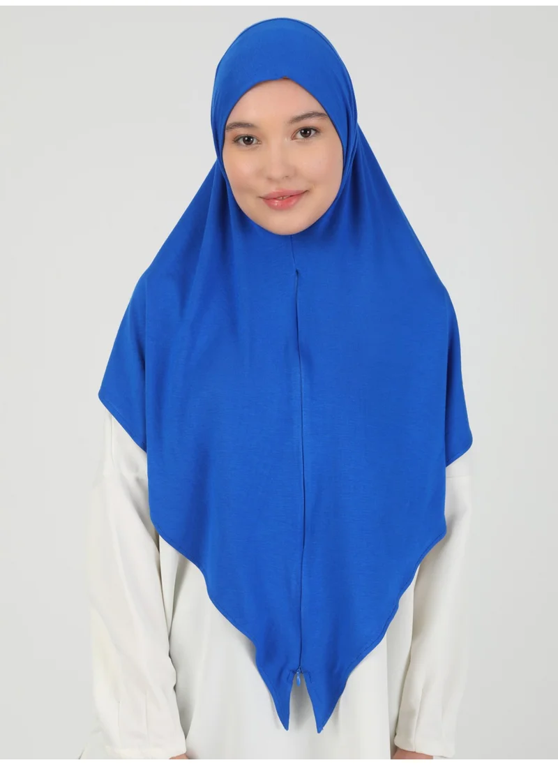 Ecardin Zippered Viscose Hijab - Saxe Blue -
