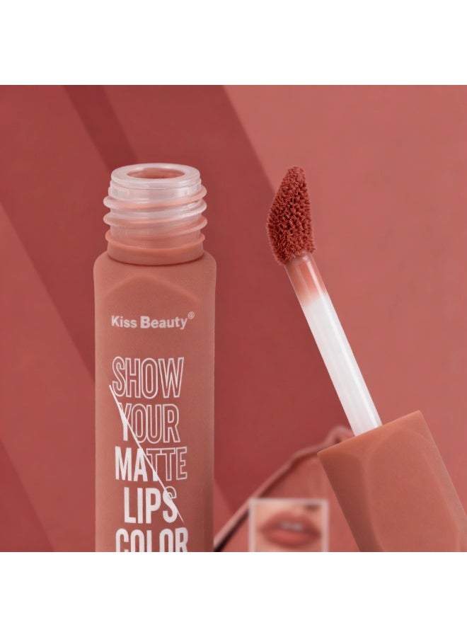 Kiss Beauty Velvet Matte Lipgloss (6-Color Set) - Image 3