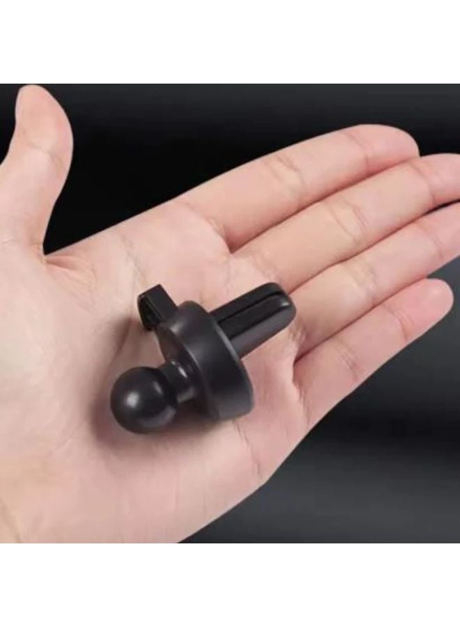 حامل هاتف سيارة عالمي أسود قابل للدوران 360 درجة مع مشبك فتحة التهوية تصميم مضاد للسقوط - Image 3