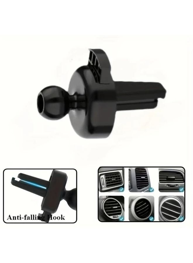حامل هاتف سيارة عالمي أسود قابل للدوران 360 درجة مع مشبك فتحة التهوية تصميم مضاد للسقوط - Image 2