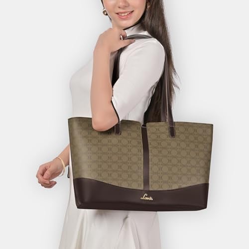 Lavie Women's Mono Freya Monogram Print Tote Bag for Women | Tote Bag for Work | Ladies purse | Stylish Shoulder Bag | Gift for Women - Image 2