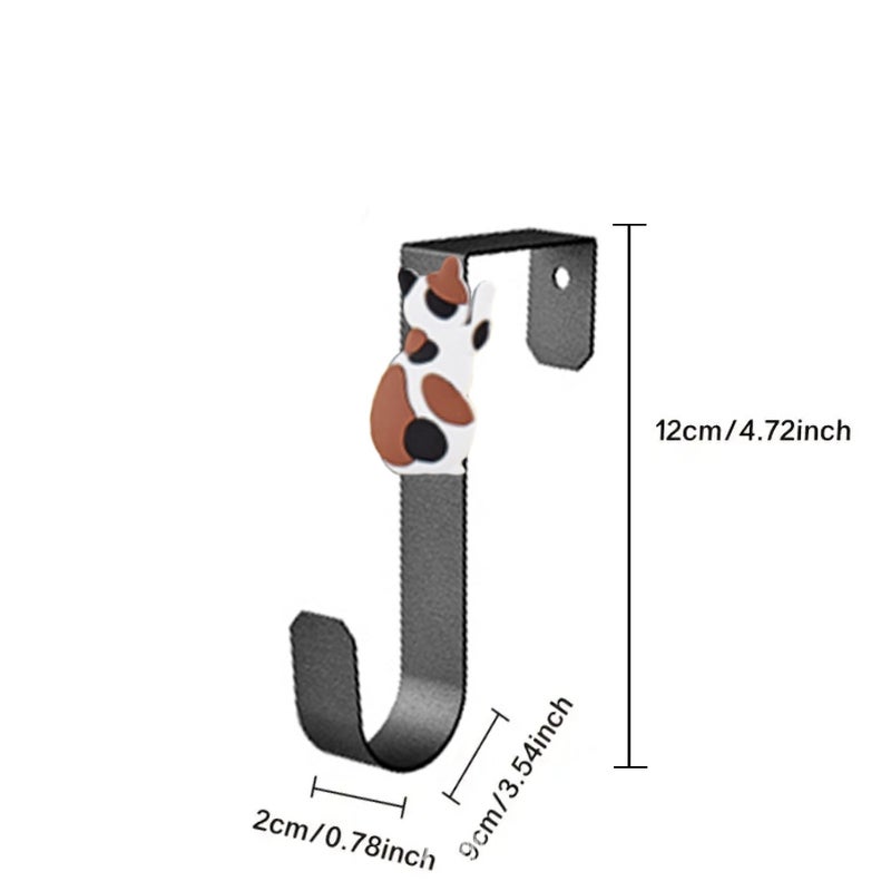 Casual Cat Cute Animal Door Back Hook Nail-Free Metal Coat Hook Bathroom Door Back Hook 4.2Cmtemu - Image 4