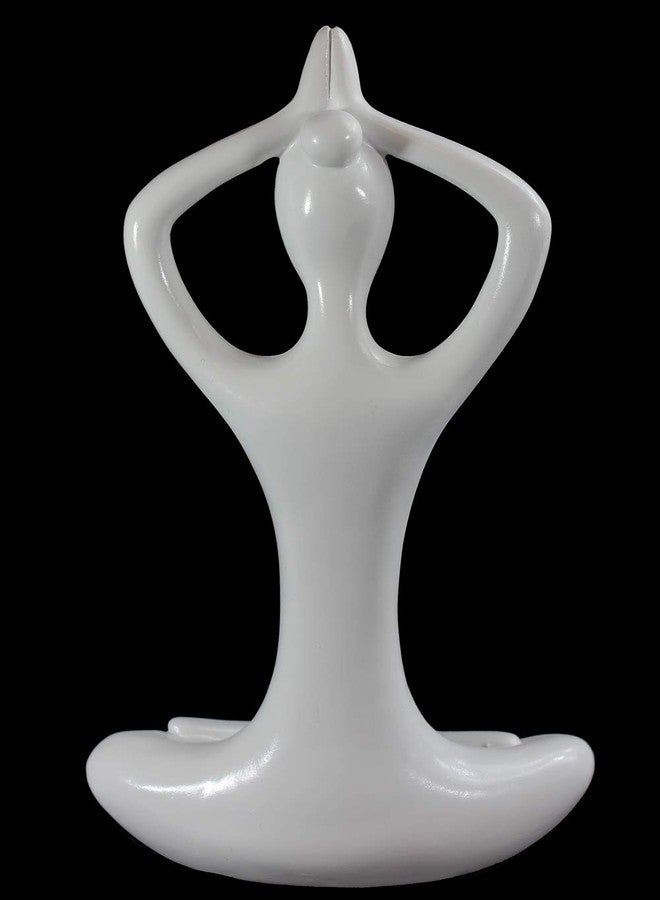 Seraphic Yoga Mountain Pose Statue/Sculputure Gifts for Women, Home or Room Decor, White Prayer Hands Statues/Figurines, 8" Tall - Image 3