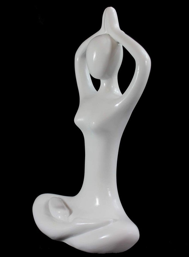 Seraphic Yoga Mountain Pose Statue/Sculputure Gifts for Women, Home or Room Decor, White Prayer Hands Statues/Figurines, 8" Tall - Image 2