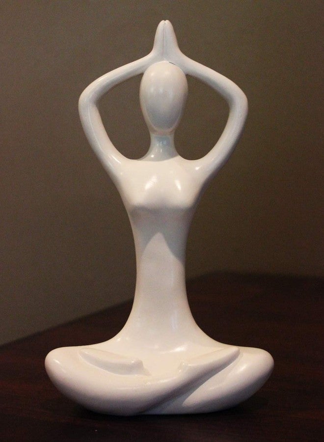 Seraphic Yoga Mountain Pose Statue/Sculputure Gifts for Women, Home or Room Decor, White Prayer Hands Statues/Figurines, 8" Tall - Image 5