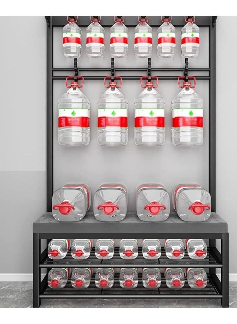 DubaiGallery Coat Stands Coat Racks Metal Coat Rack Coat Stand Metal Hat Coat Stand Heavy Bedroom Hallway Free Standing Clothes Hat Rack Hangers Free-Standing Hanger Rack - Image 1